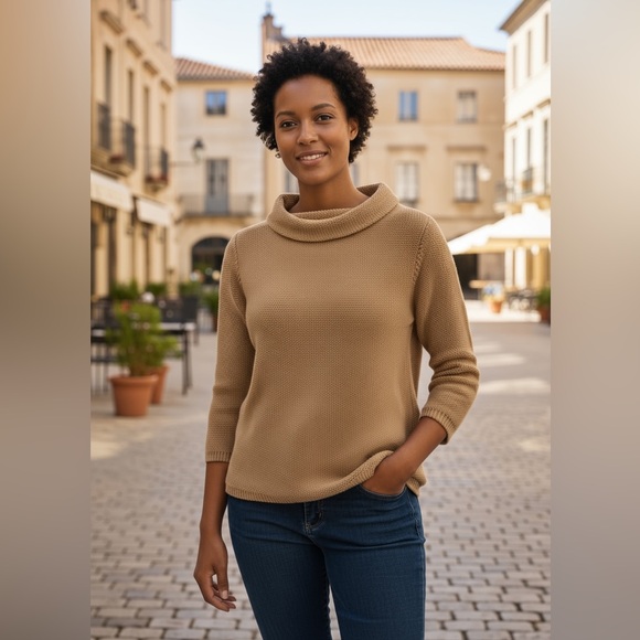 NWT Pure Collection 100% Cashmere Bardot Sweater Cinnamon Brown Size 18 - Picture 1 of 9